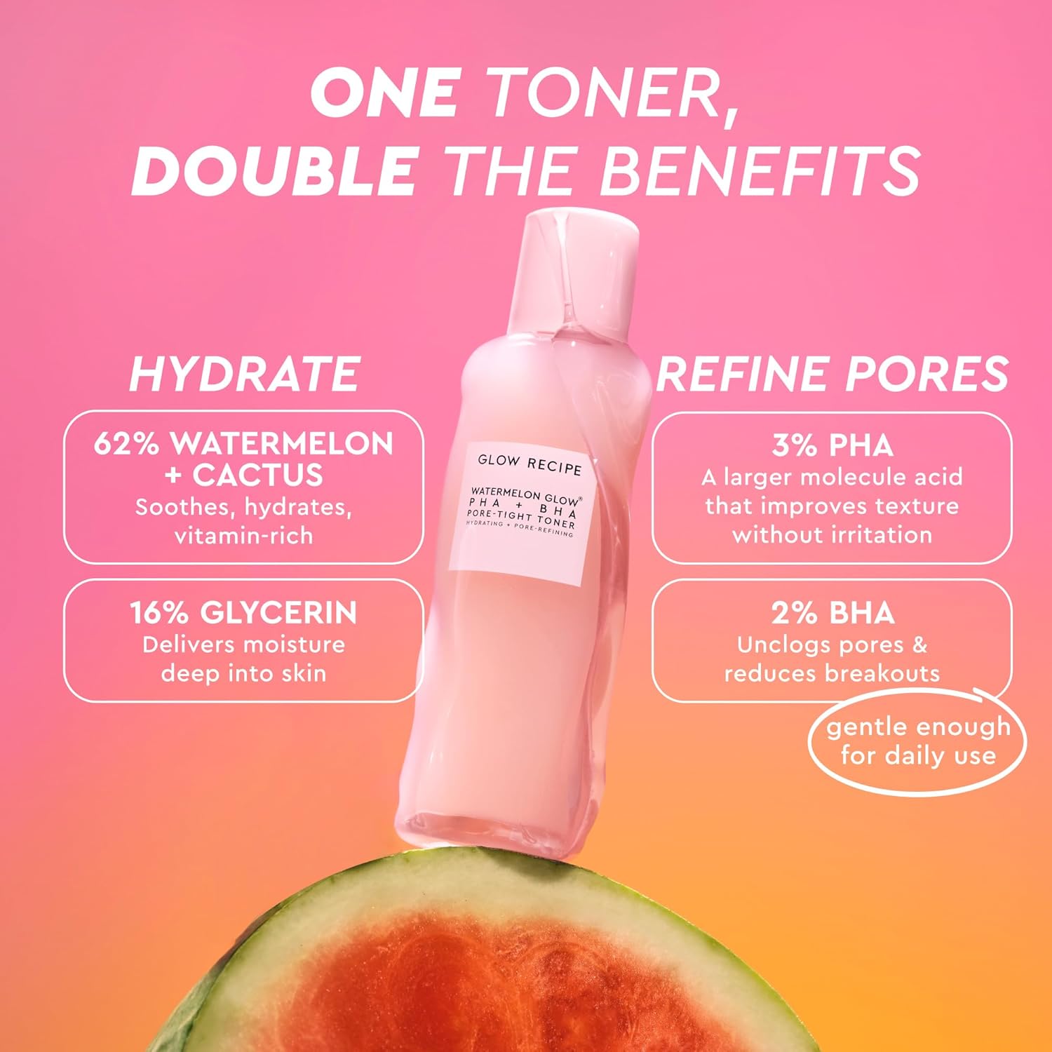 GLOW RECIPE Watermelon Glow PHA + BHA Pore-Tight Toner 150ml