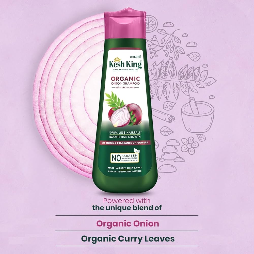 Kesh King Ayurvedic Onion Shampoo With 21 Herbs, 300ml