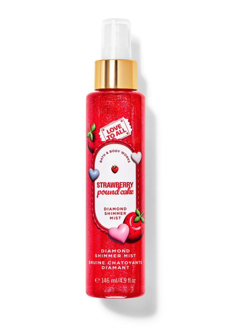 Bath & Body Works Strawberry Pound Cake Diamond Shimmer Mist 146ml