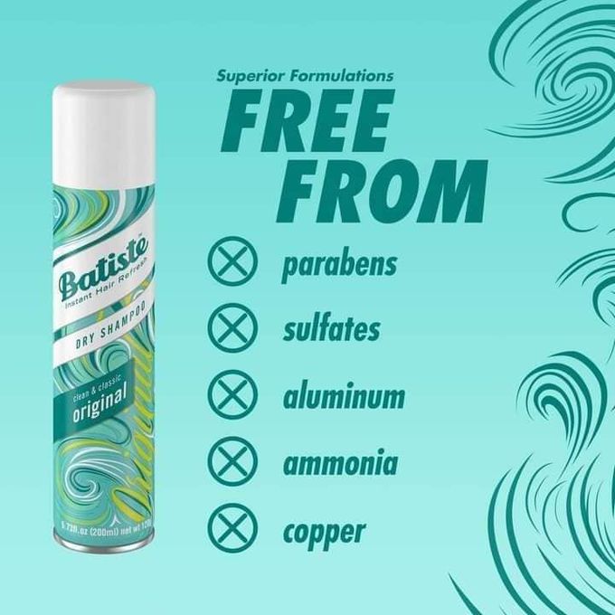 Batiste Dry Shampoo Classic Original 200 Ml
