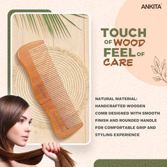 Ankita Wooden Hair Comb Tight Without Hand