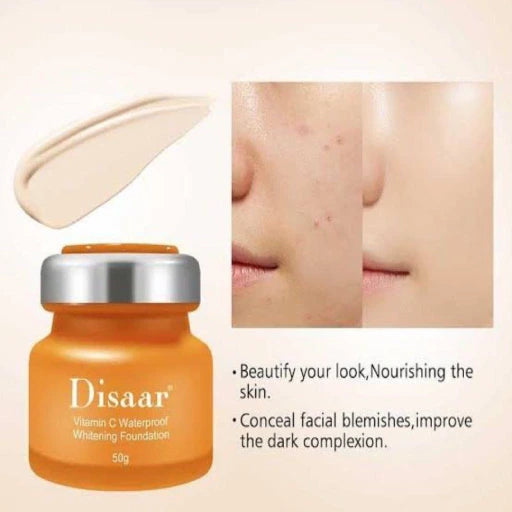 Disaar Vitamin C Waterproof Whitening Foundation - 50 G