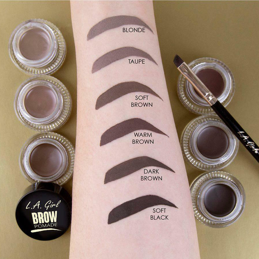 LA Girl soft black GBP366 brow pomade long lasting gel formula 3g