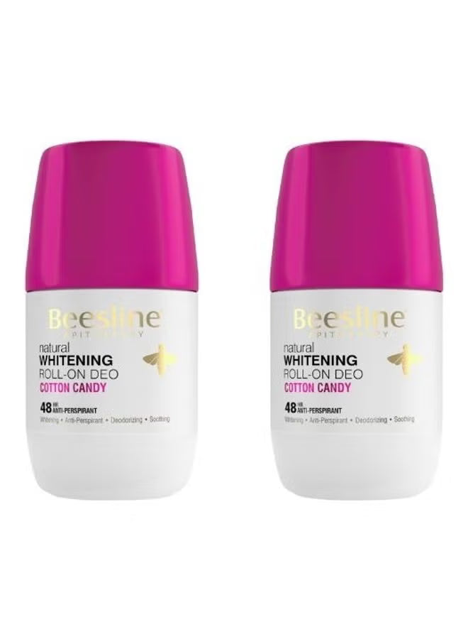Beesline Whitening Deodorant Roll On Cotton Candy Offer 2×50ml