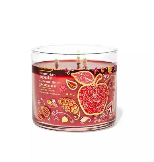 PUMPKIN APPLE Lg 3-Wick Candle