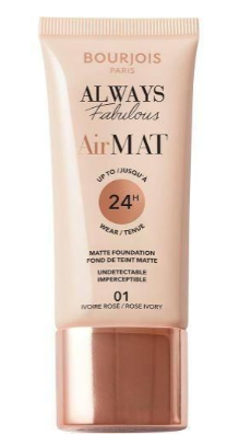 Bourjois Air Mat Undetectable Matte Finish Foundation - 01 Rose Ivory