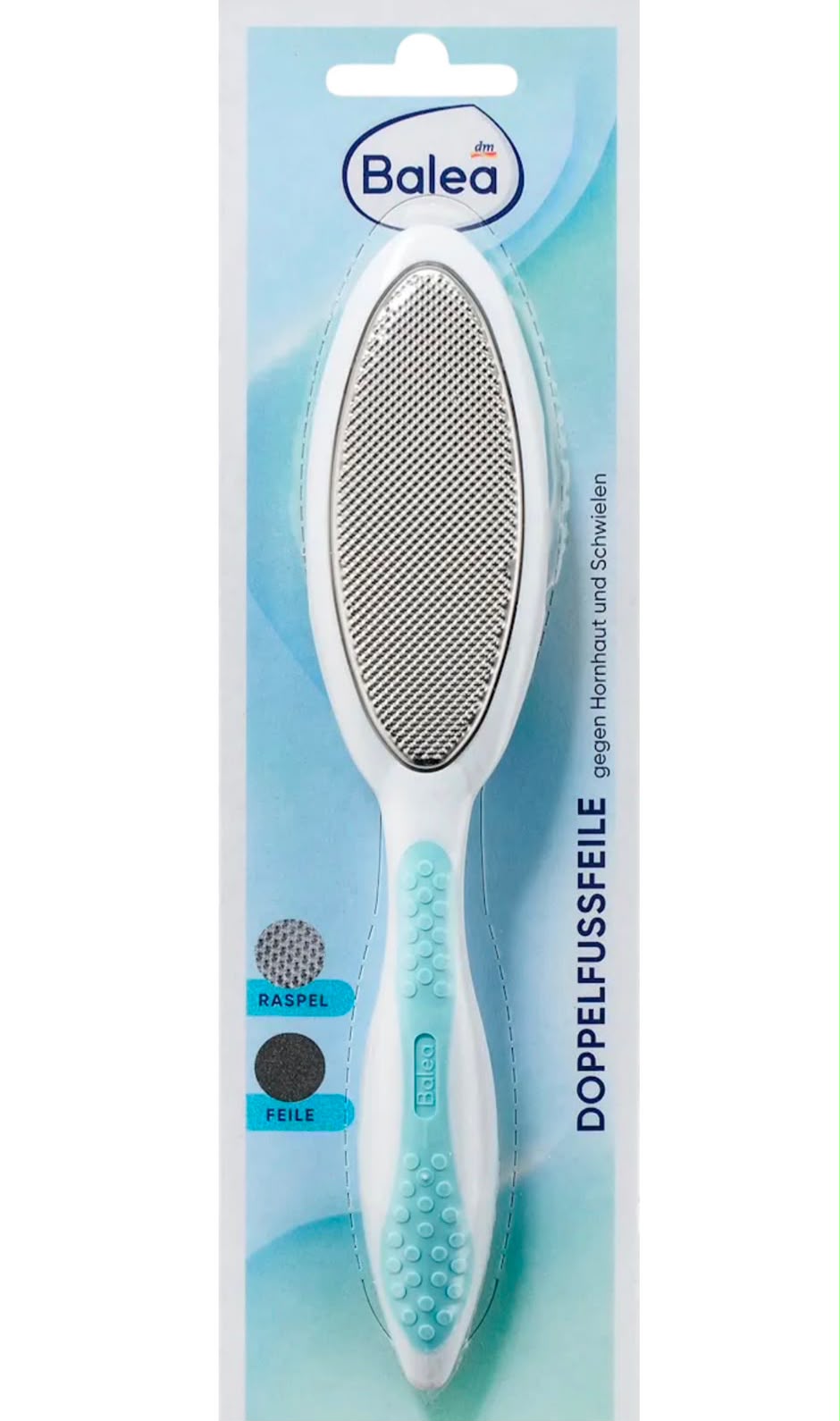 Balea 2-in-1 Callus Remover File & Rasp, Double Foot File, 1 pc.