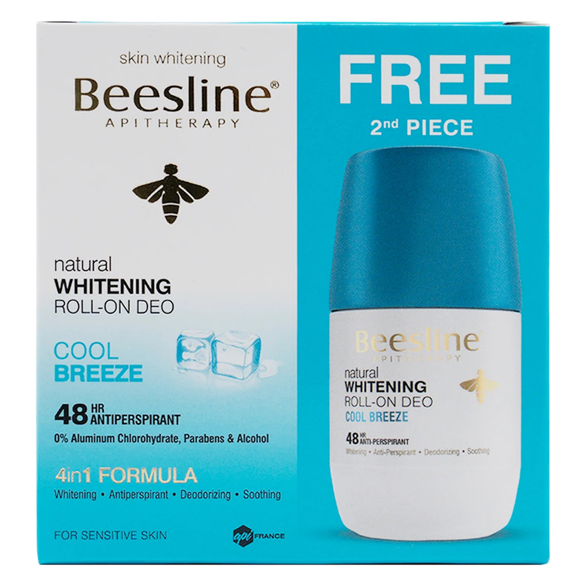 Beesline Whitening Roll-on Deodorant Cool Breeze Offer 1+1 2x50ml