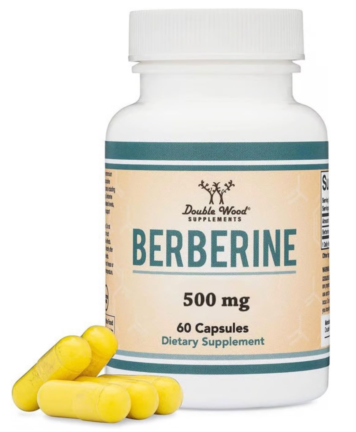 Double wood Supplement Berberine 500mg, 60 Capsules