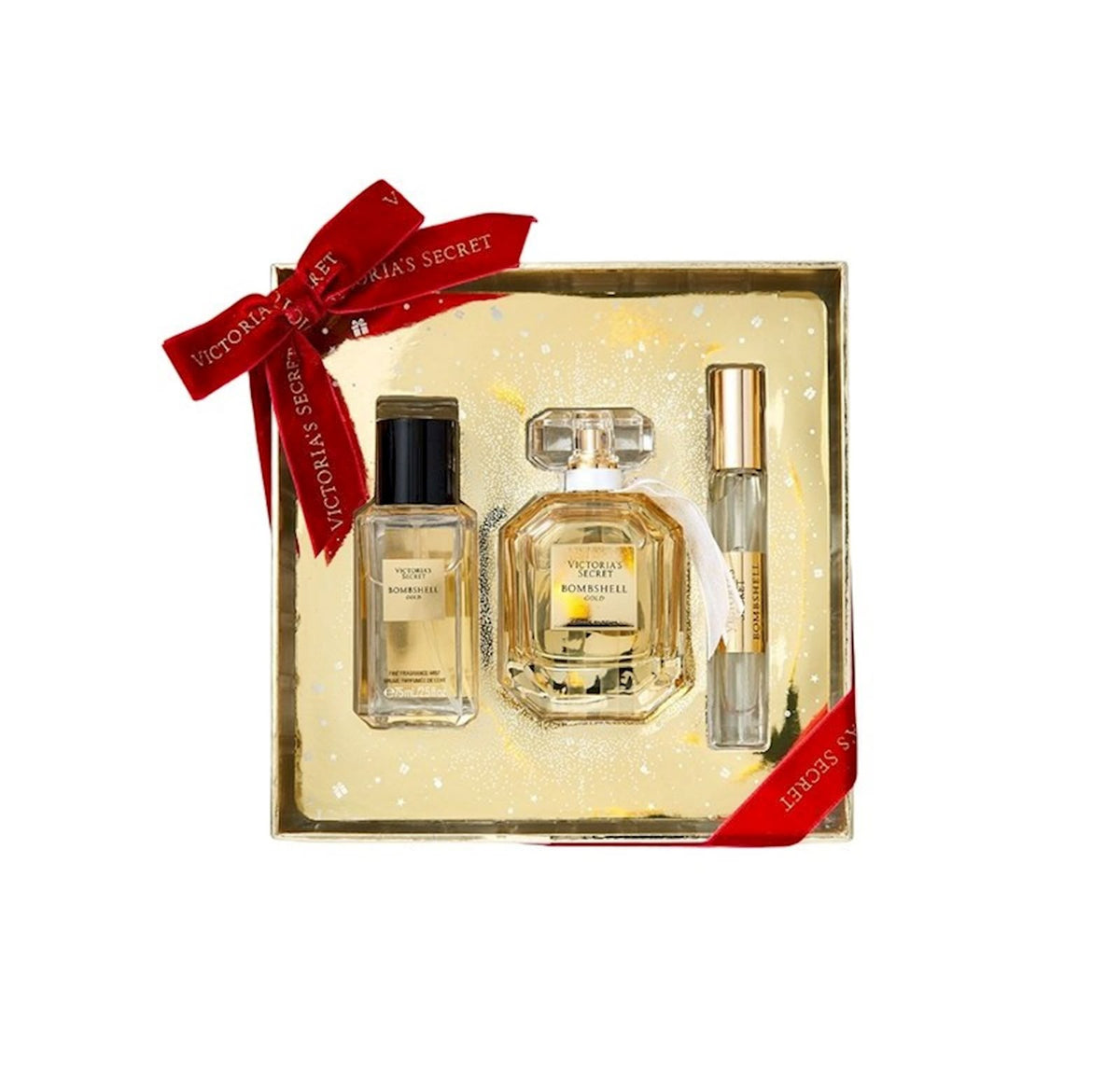 Victoria's Secret Bombshell Gold Gift Set Box