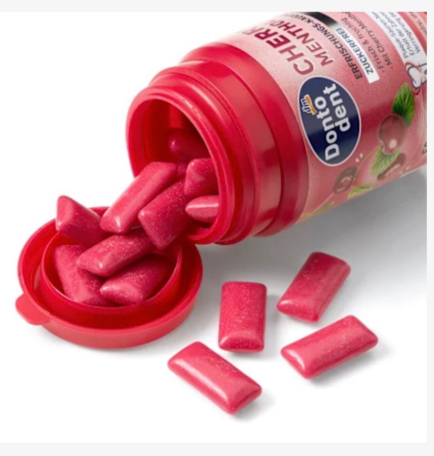 Dontodent Cherry Menthol Gum 50 Units 72g