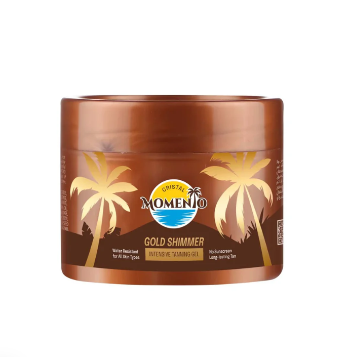 Momento Gold shimmer Intensive Tanning Gel with Coconut oil 150ML