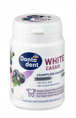 Dontodent Chewing gum, White Cassis, sugar-free, 50 pieces