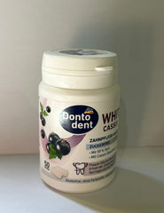 Dontodent Chewing gum, White Cassis, sugar-free, 50 pieces