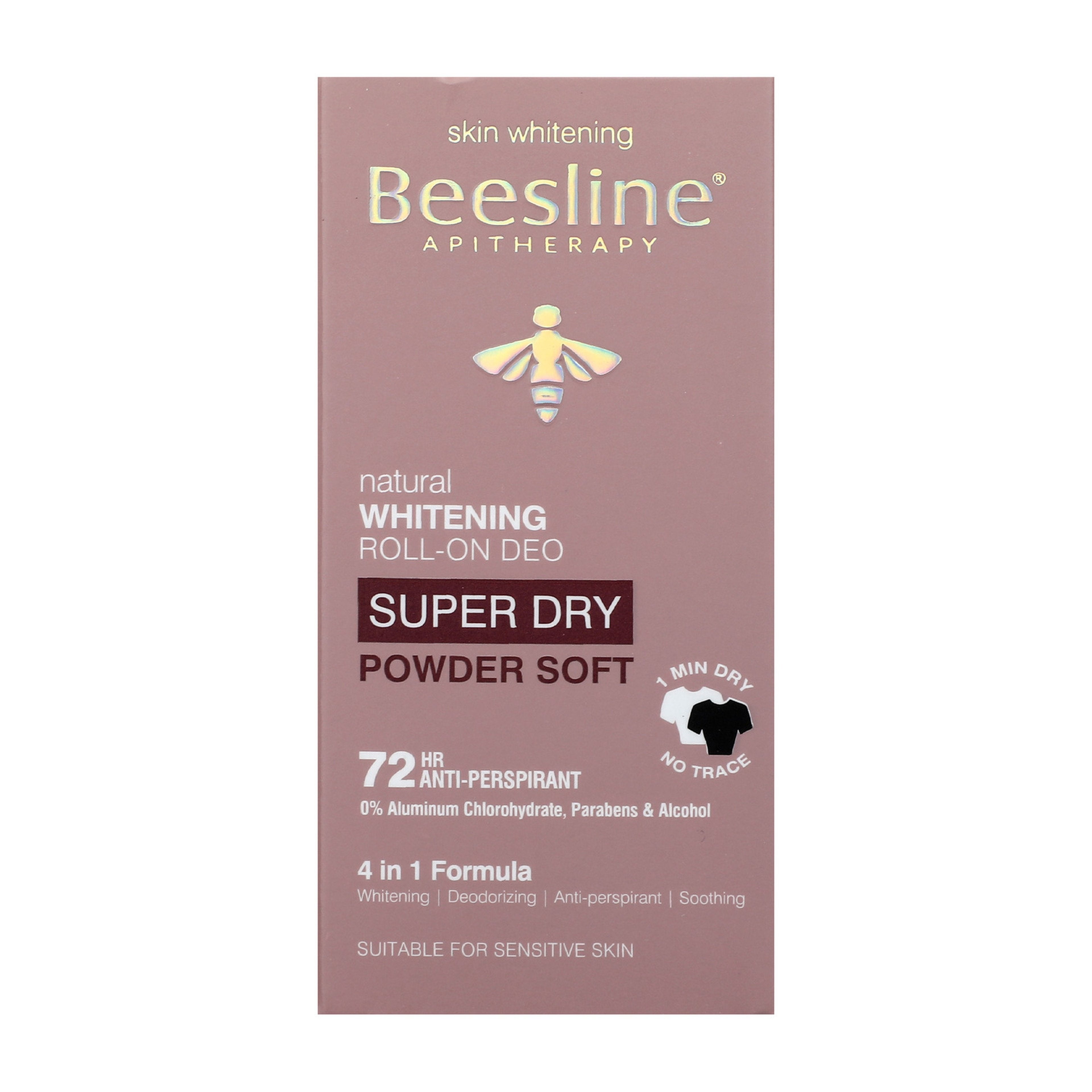 Beesline Whitening Roll On Deodorant Super Dry Powder Soft 50ml