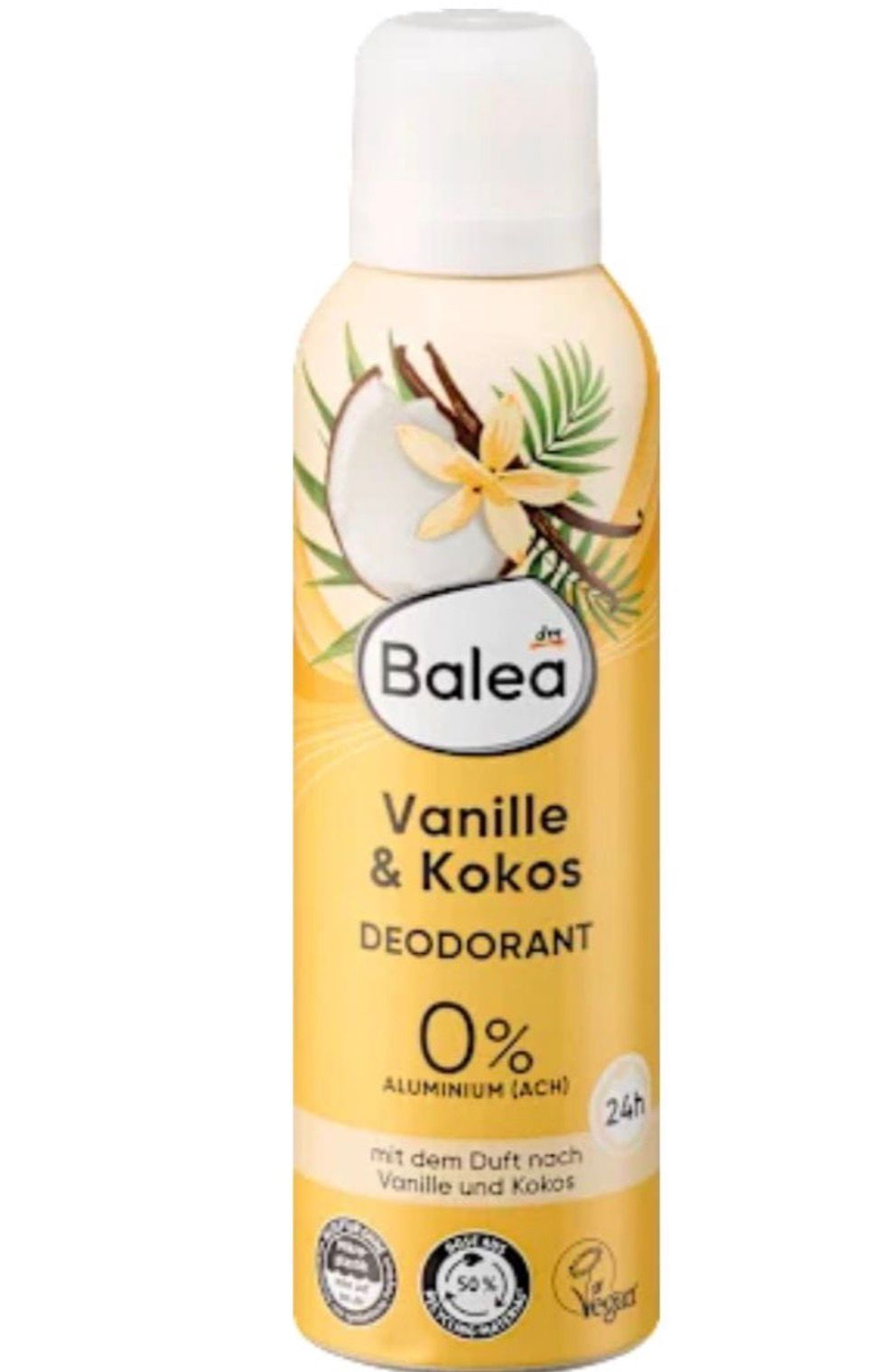 Vanilla & Coconut 0% Aluminum Deodorant Spray 200ml