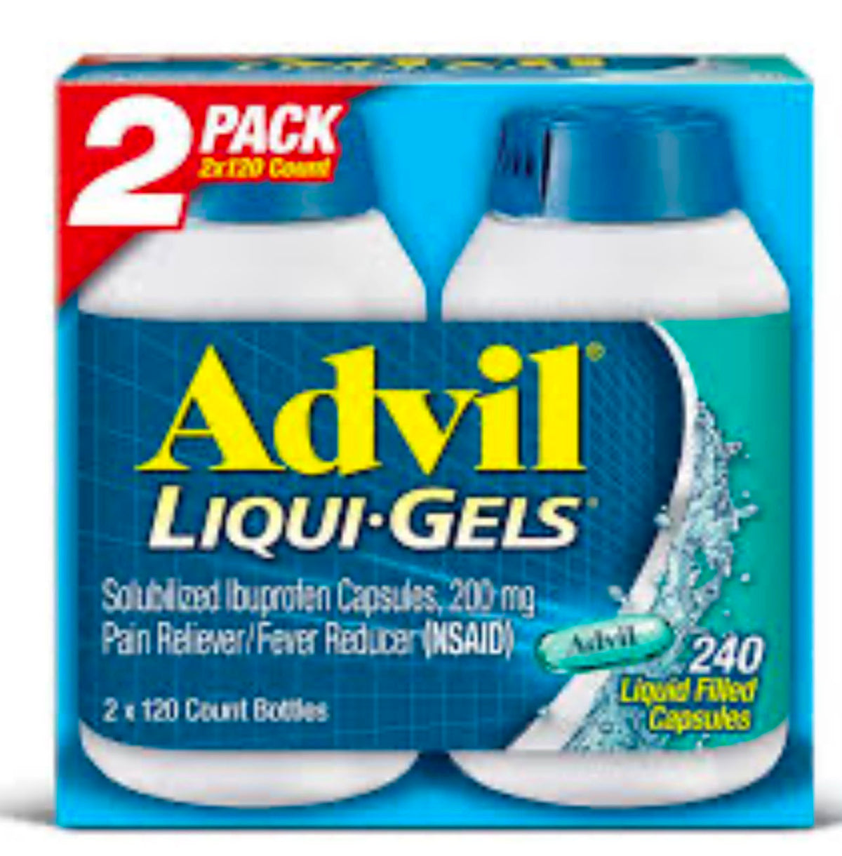 Liqui-Gels 200mg, 240 Liquid Filled Capsules