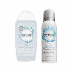 Femfresh Daily Intimate Care Offer (0% Sensitive Wash 250ml + Refreshing Active Spray 125ml)