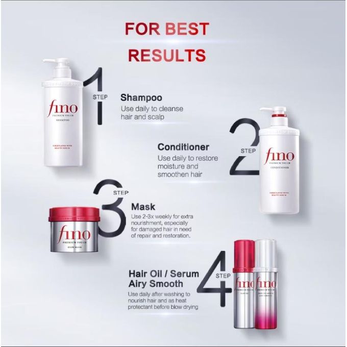 Fino Premium Touch Hair Care Set Shampoo, Conditioner, Hair Mask & Hair Oil