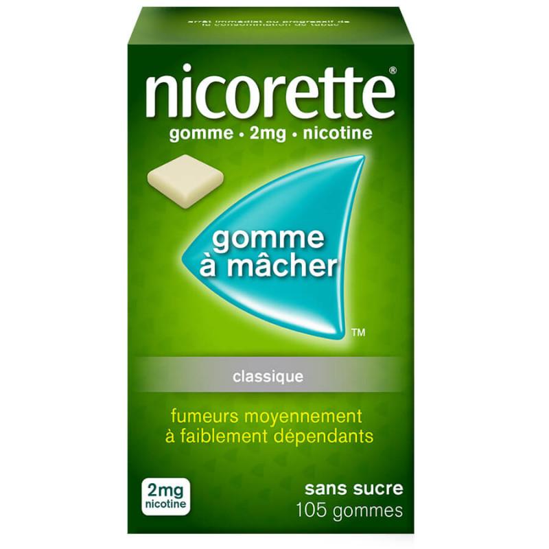 Nicorette Classique 2mg Gum Nicotine 105 Gummies