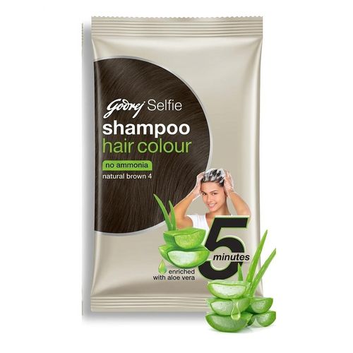 Godrej Shampoo Hair Colour No Ammonia Natural Brown No.4
