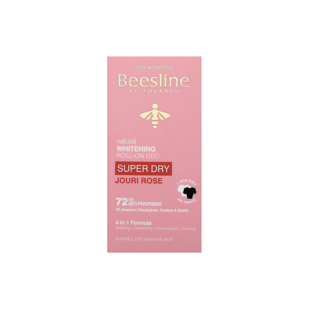 Beesline Natural Whitening Roll-On Deodorant - Super DRY - Jouri Rose 50ml