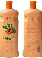 Papaya Whitening Hand And Body Lotion with Vitamin E 600 Ml