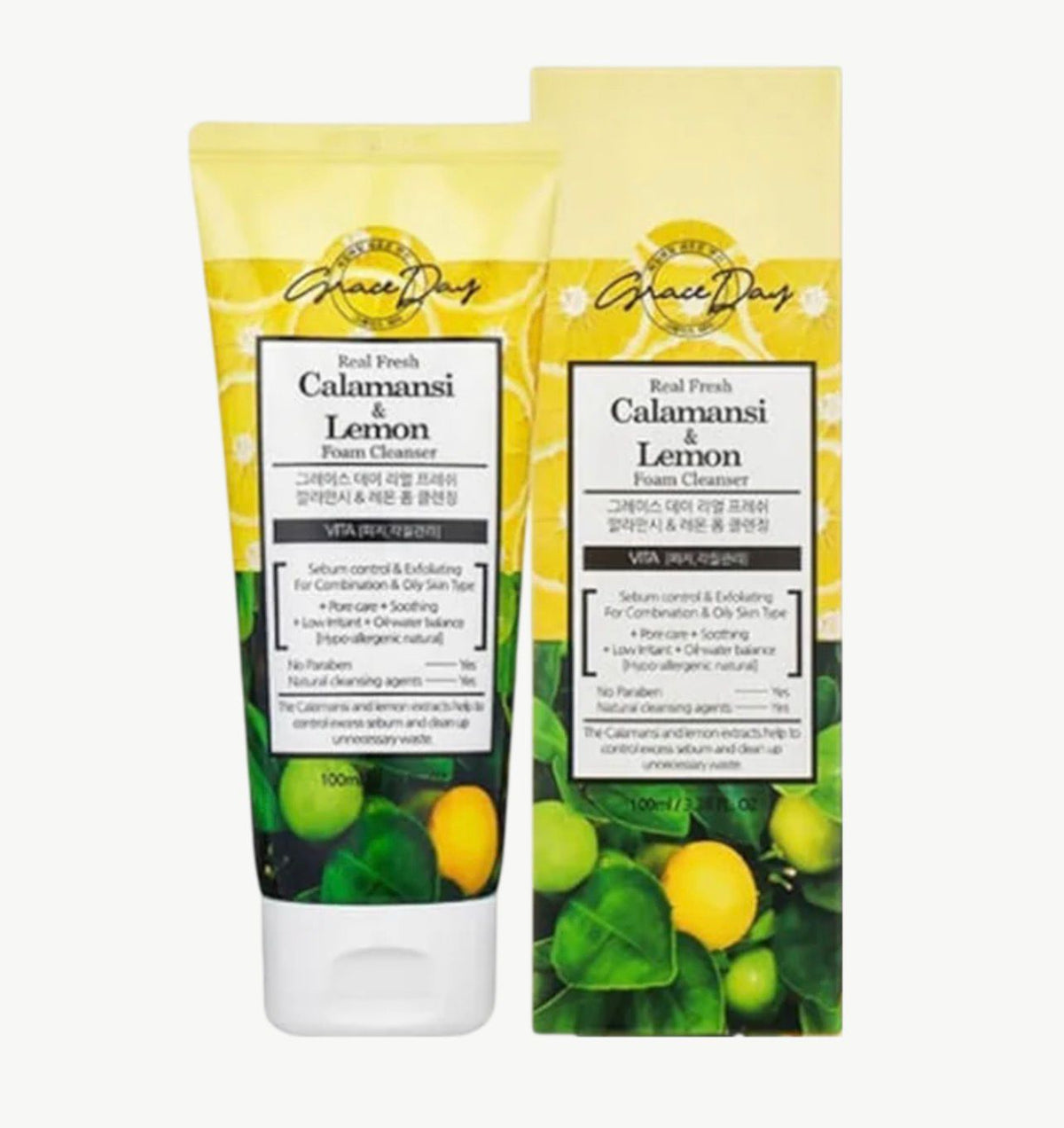 Grace Day Real Fresh Calamansi & Lemon Foam Cleanser 100ml
