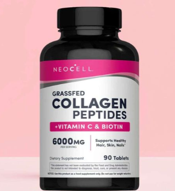 Neo NeoCell Grassfed Collagen Peptides + Vitamin C & Biotin, 90 Tablets