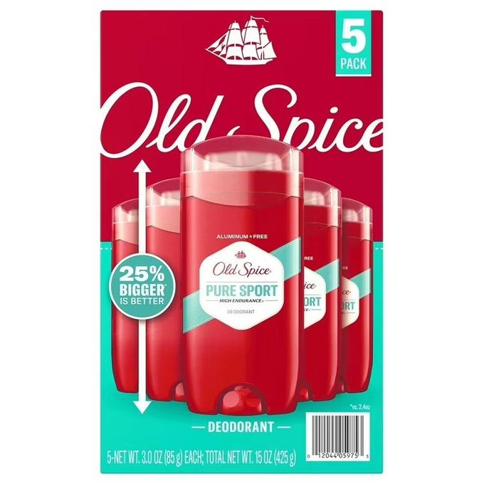 Pure Sport High Endurance Deodorant for Men, 85g pack of 5