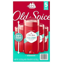 Pure Sport High Endurance Deodorant for Men, 85g pack of 5