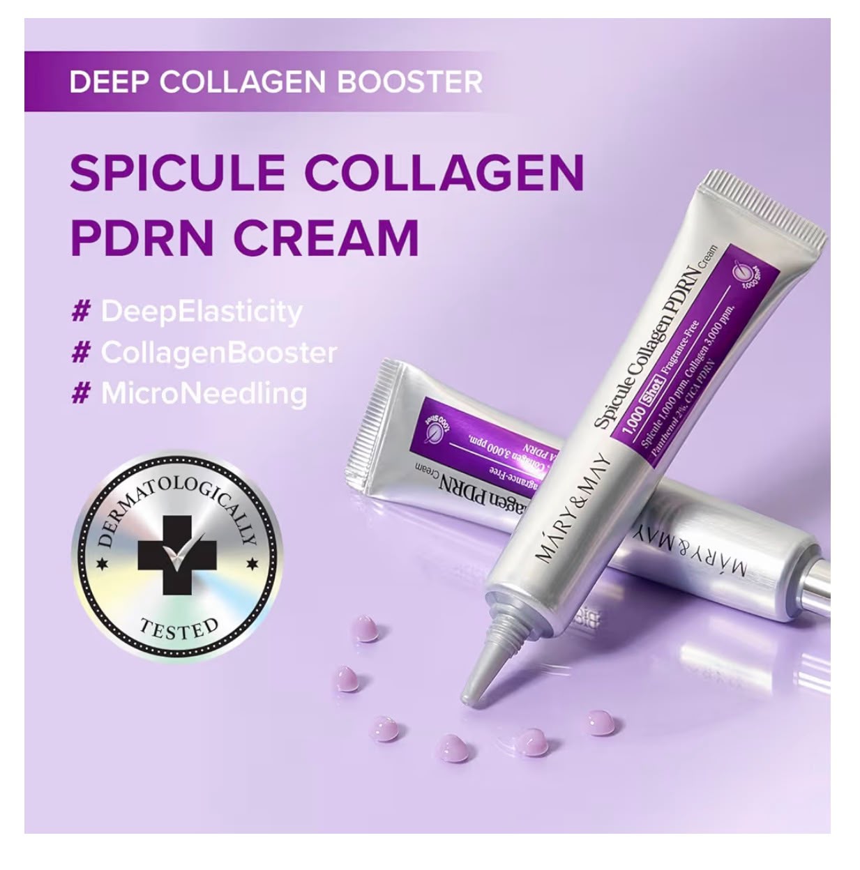 Mary & May Spicule Collagen PDRN Cream 1000 Shot, 15g