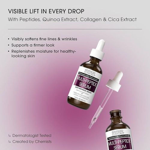 Advanced clinicals Multi-Peptide Anti Wrinkle Face Serum 52ml