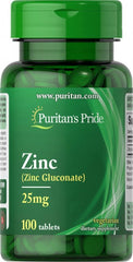 Puritan'S Pride Zinc Gluconate 25mg 100 Tablets