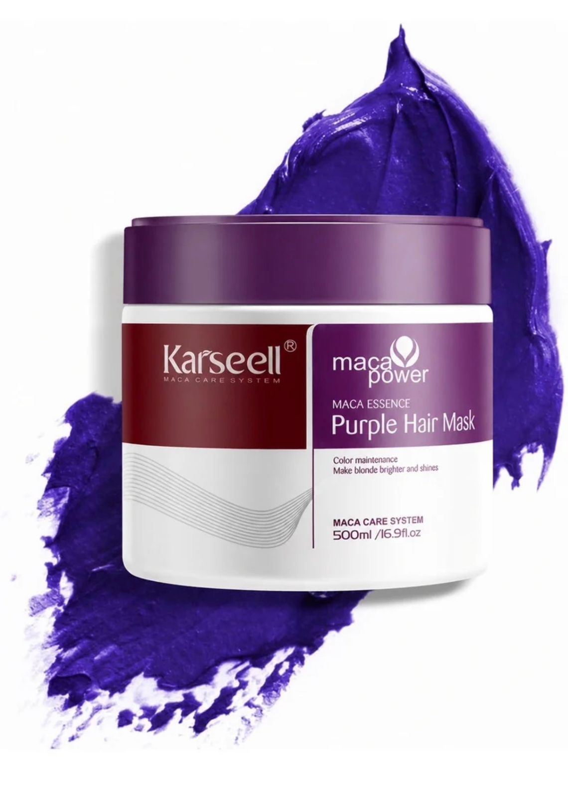 Karseell Maca Power Purple Hair Mask 500ml & Purple Shampoo Blonde 500ml