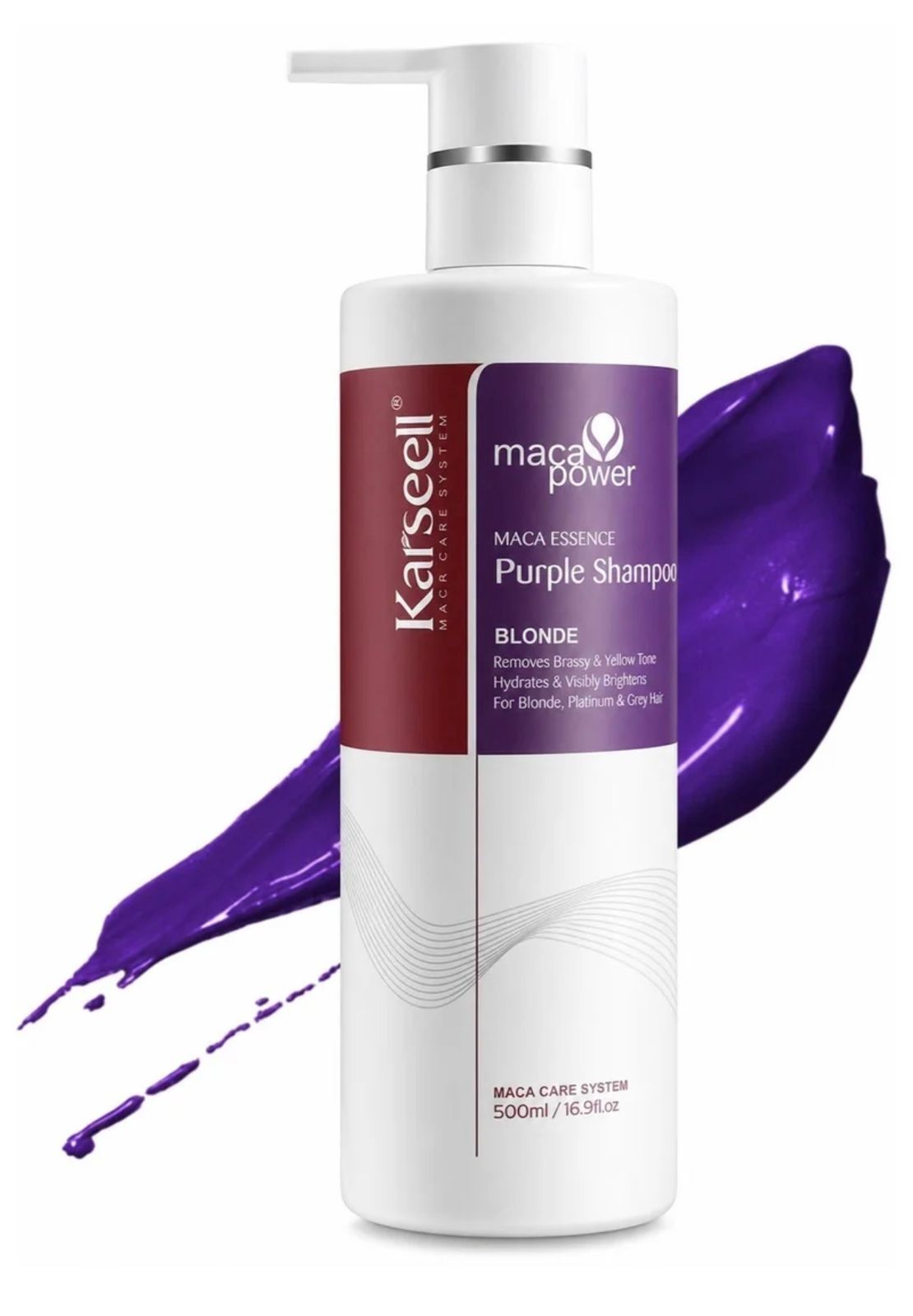 Karseell Maca Power Purple Hair Mask 500ml & Purple Shampoo Blonde 500ml