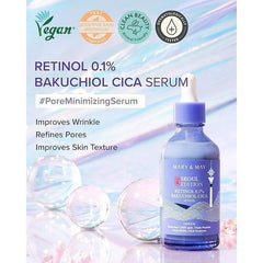 MARY & MAY Retinol 0.1% Bakuchiol Cica Serum 80ml