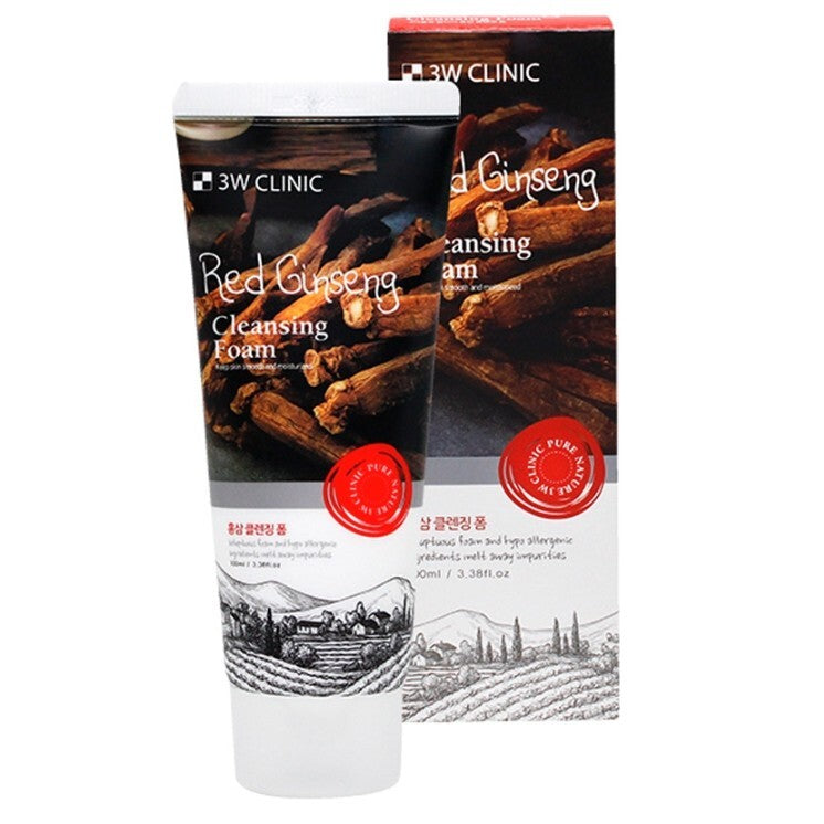 3W CLINIC Red Ginseng Cleansing Foam 100ml