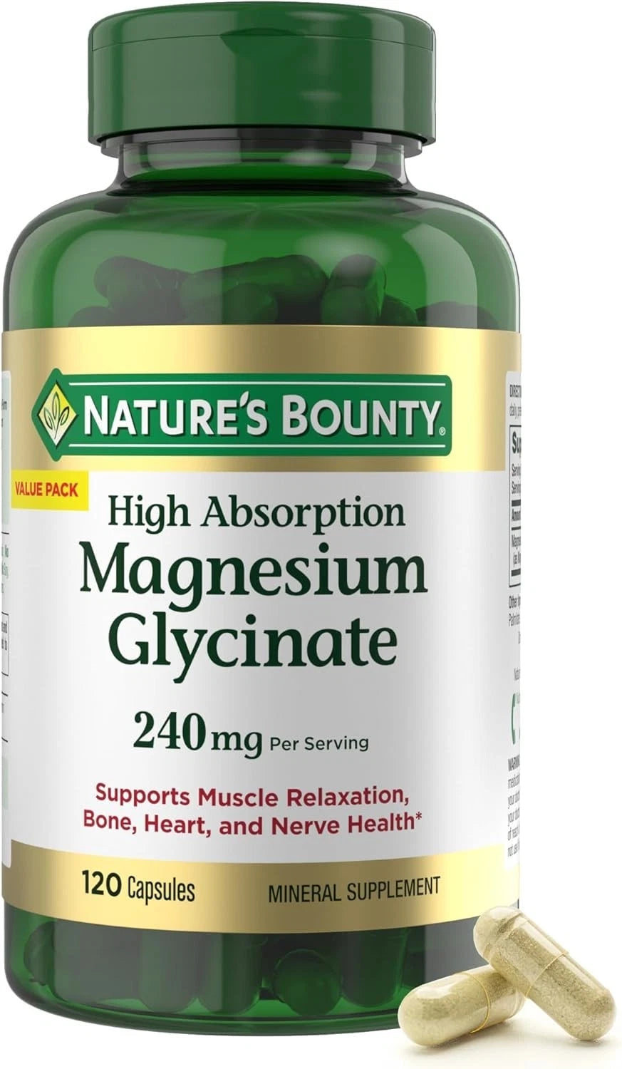 Natures bounty high absorption magnesium glycinate 240 gm 180 cap