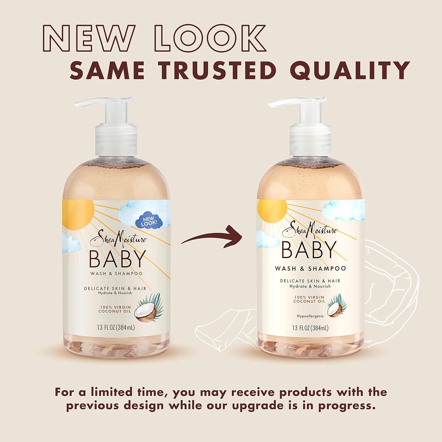 Shea Moisture Baby Wash & Shampoo 100% Virgin Coconut Oil 384ml