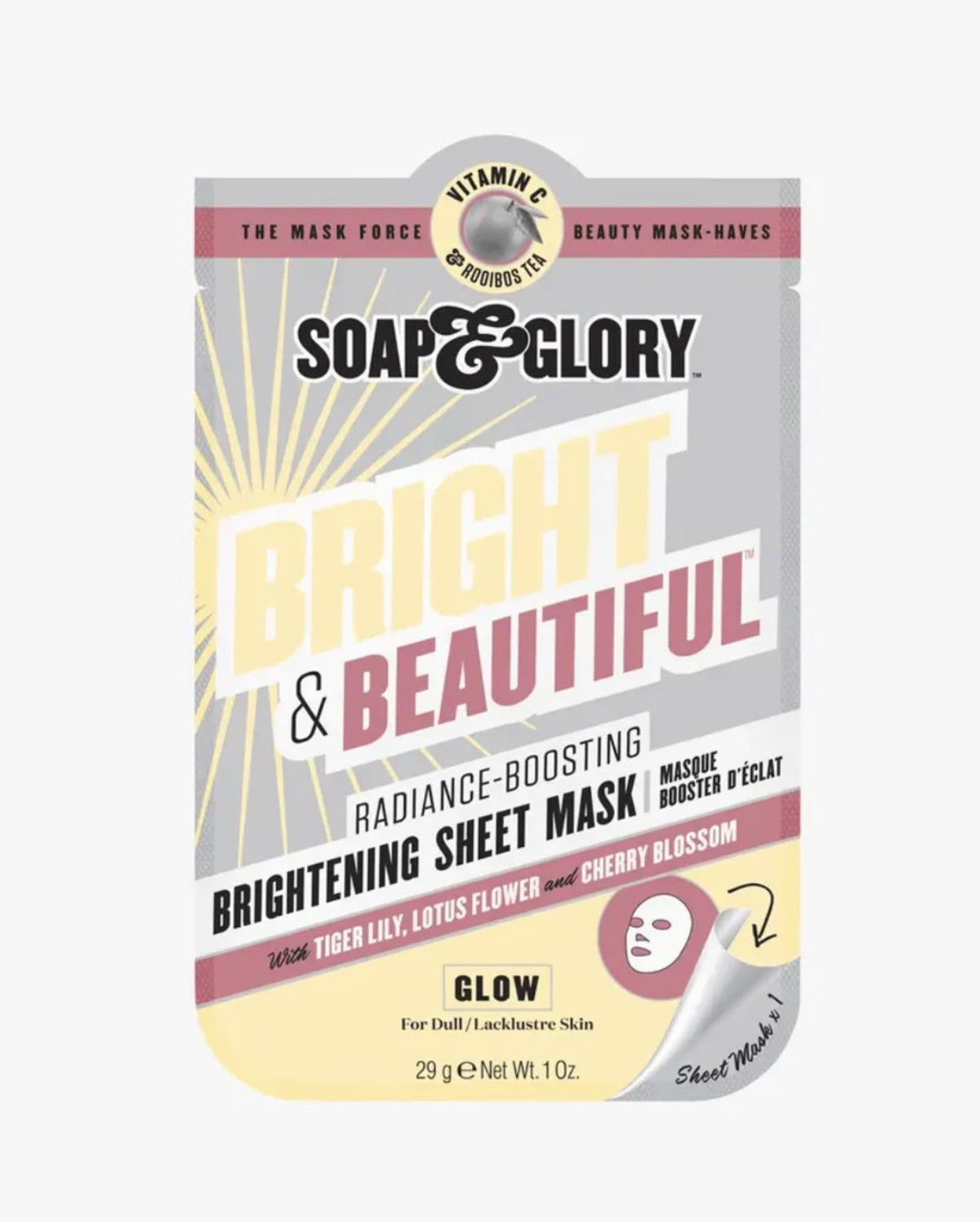 Soap & Glory Bright & Beautiful Sheet Mask 29g