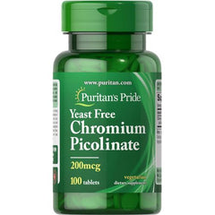 Puritan'S Pride Yeast Free Chromium Picolinate 200mcg 100 Tablets