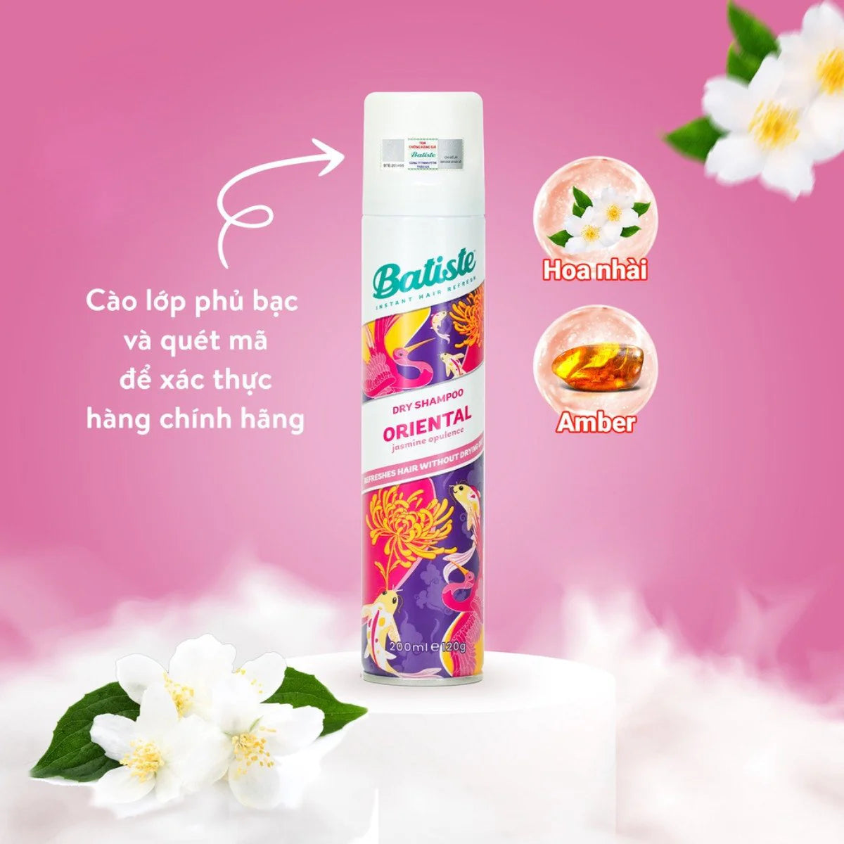 Batiste Dry Shampoo Oriental Jasmine Opulence 200ml